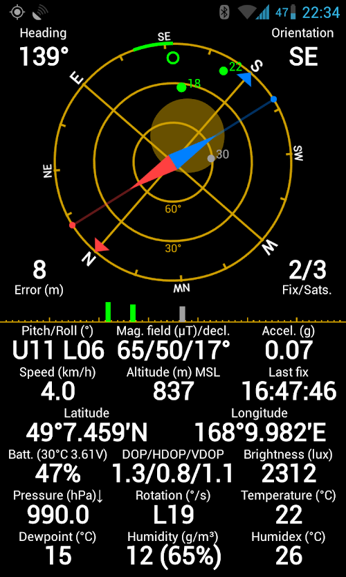 Android application GPS Status PRO - key (50% off) screenshort