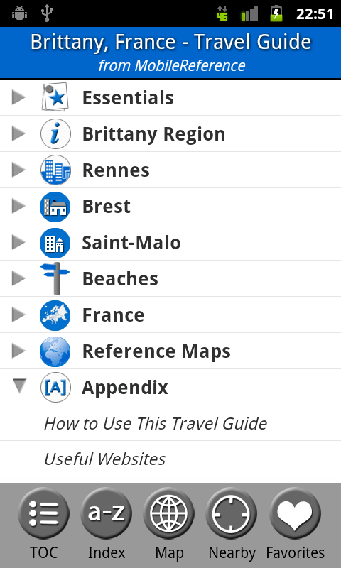 Brittany (Bretagne) - Guide Screen 1