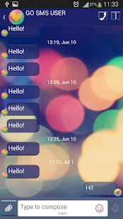 GO SMS City Lights Theme Screenshots 0