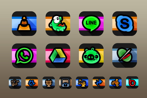 【免費個人化App】Swirl Black Icon Pack Theme-APP點子