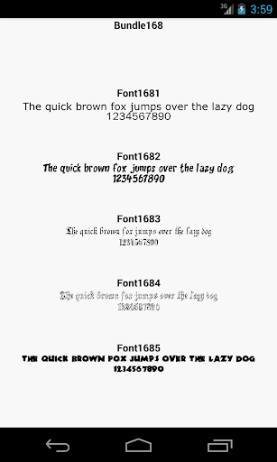 Fonts for FlipFont 168