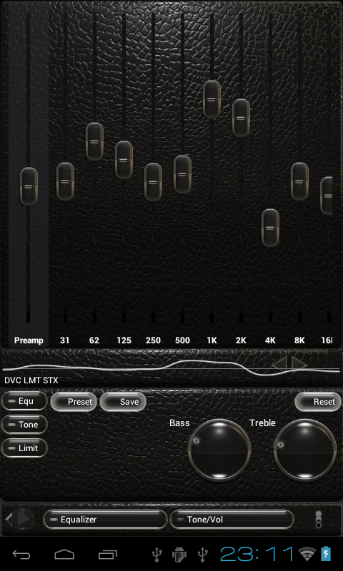 Poweramp skin black lizard Screen 3