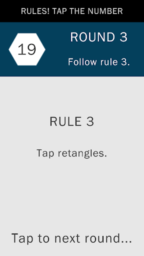 Rules Tap the numbers