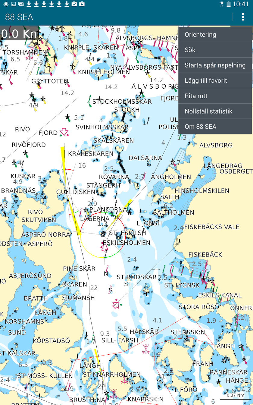 88 SEA - Sjökortsnavigator Screen 2