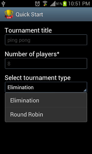 Quick Tournament Maker Lite