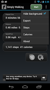 Simply Walking - GPS Map Steps Screenshots 1