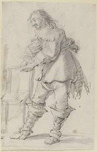 Staande ruiter bij stoel