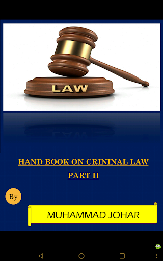 【免費教育App】HAND BOOK ON CRIMINAL LAW (2)-APP點子