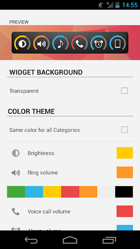 Slider Widget - Volumes