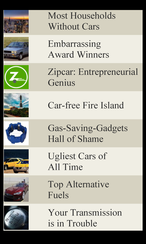 Car Lists Screen 3