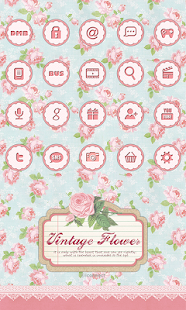 Vintage flower icon Theme