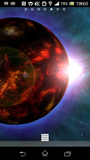 Planet Fire 3D Live Wallpaper