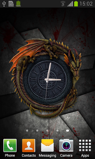 Gothic Dragon Clock Wallpaper