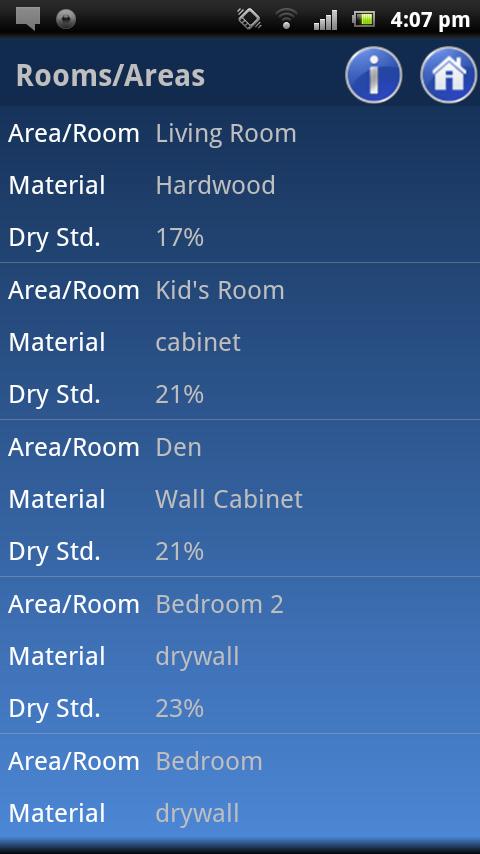 Water Damage Drying Log 2.1 Screen 3