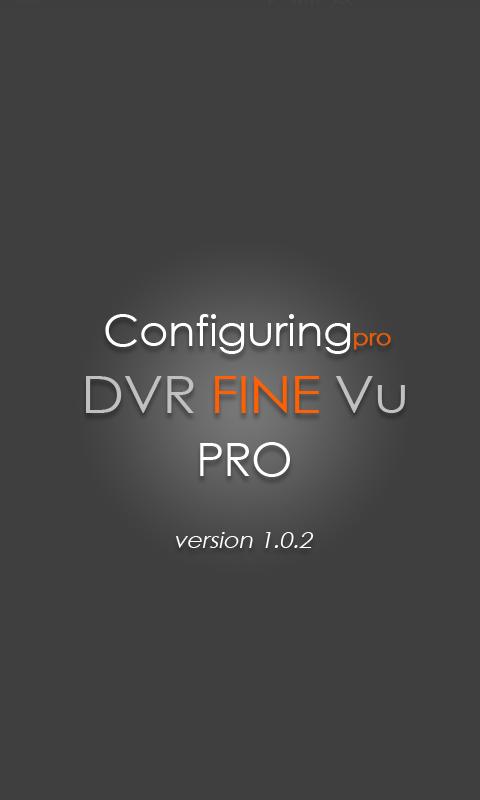 Android application FineVu PRO configuringPRO screenshort