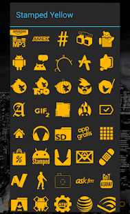 How to mod Stamped Yellow Icon Pack 1.2 unlimited apk for android