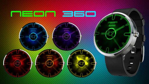 【免費個人化App】Neon 360 Watch Face Wear-APP點子