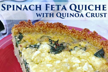 Spinach Feta Quiche with Quinoa Crust