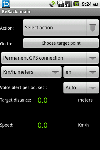 Android application BeBack screenshort