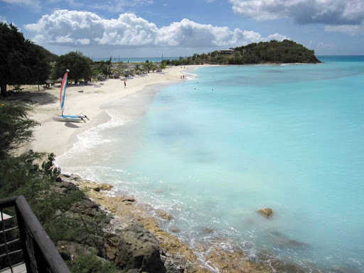 Antigua-beach - A pretty beach on the island of Antigua in the Caribbean. 