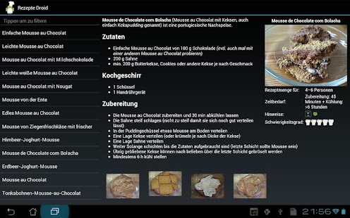 Koch Droid Rezepte