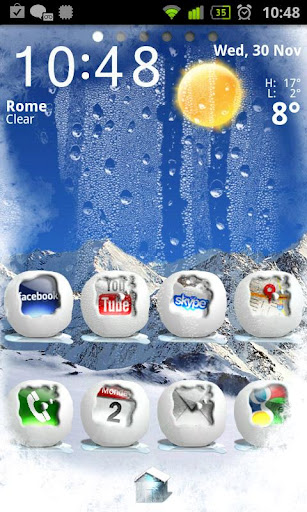 Winter Snow Go Launcher Theme v1.0