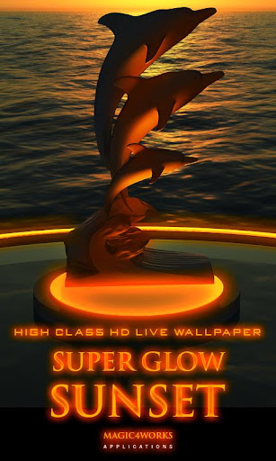 live wallpaper glow sun ocean