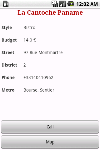 Paris Restaurants Screen 2