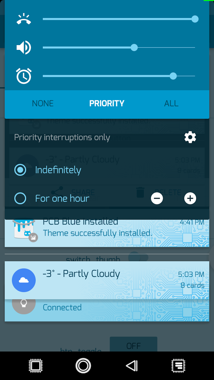 PCB Blue ⁞ CM13 Theme Screen 3