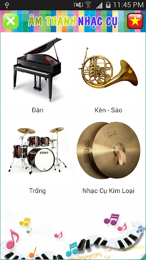 thế giới âm thanh nhạc cụ