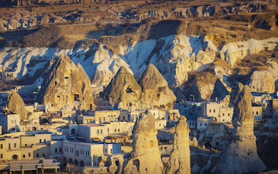 Fairy chimneys in Cappadocia, Turkey.