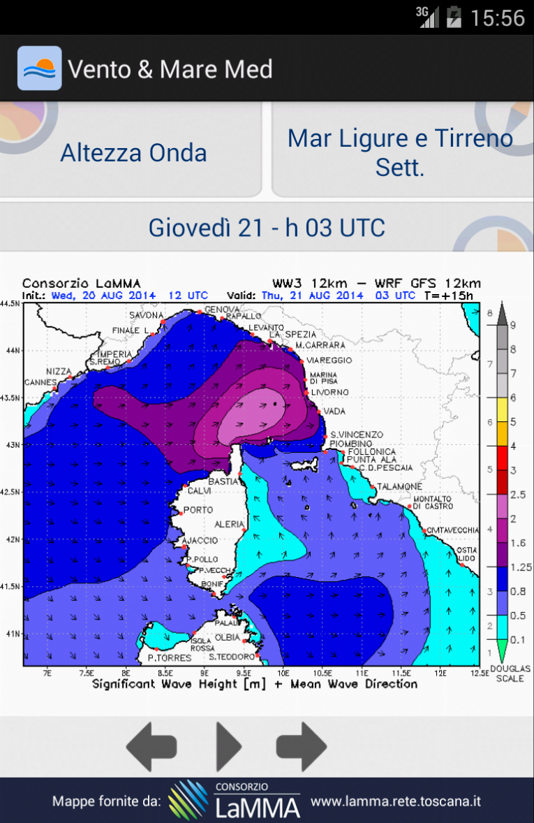Android application Wind & Sea Med screenshort