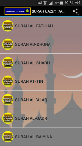 SURAH LAZIM DALAM SOLAT