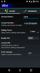 Lastest Ahoy Calling Card Dialer Pro APK for PC