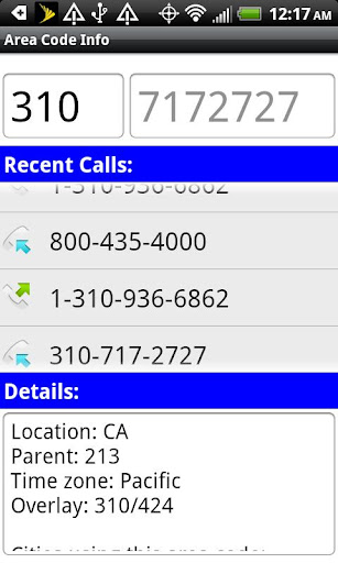 Area Code Info 2014 - Free