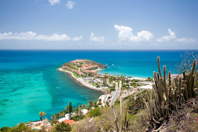 The view of Divi Little Bay Bay and its resort on St. Maarten.