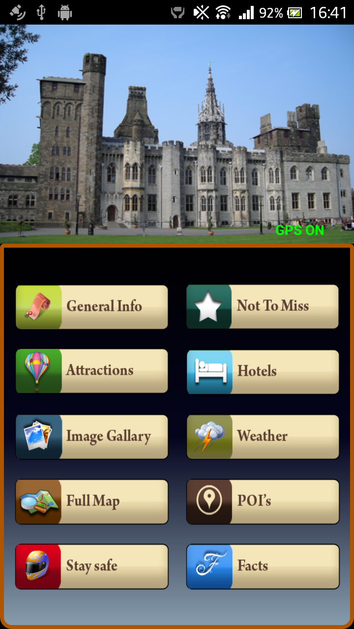 Cardiff Offline Travel Guide Screen 1