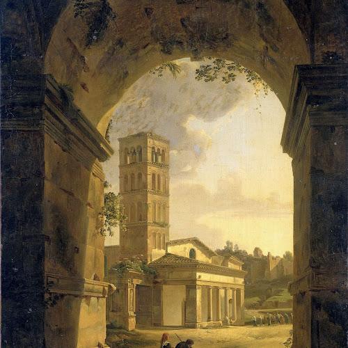 San Giorgio in Velabro in Rome, Antonie Sminck Pitloo, 1820 - Rijksmuseum
