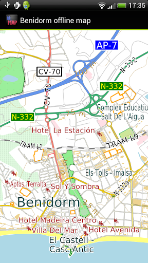 Benidorm offline map