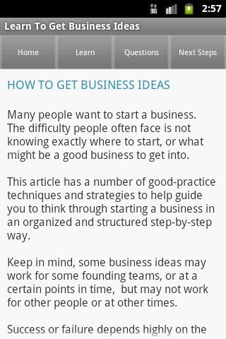    Startup & Business Ideas- screenshot  