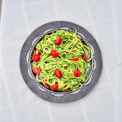 Zucchini Pasta with Avocado Pesto