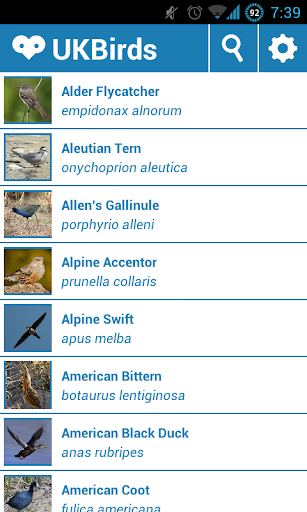 UK Birds - Birdwatching App