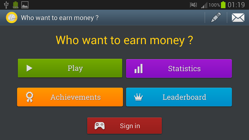 Who want to earn money ? Screen 2