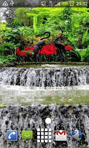 Garden Fountain Live Wallpaper