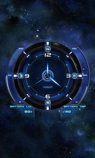 Space Clock HD Live Wallpaper