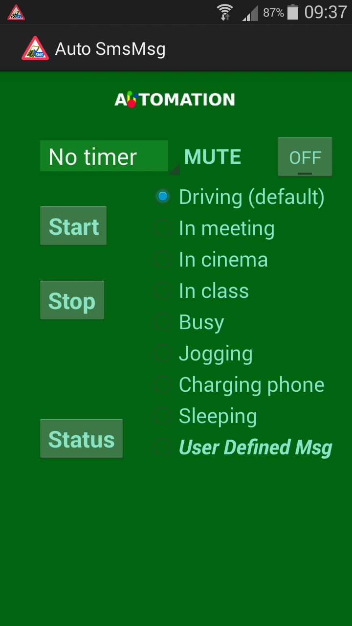 Android application All-in-one Auto SMS screenshort