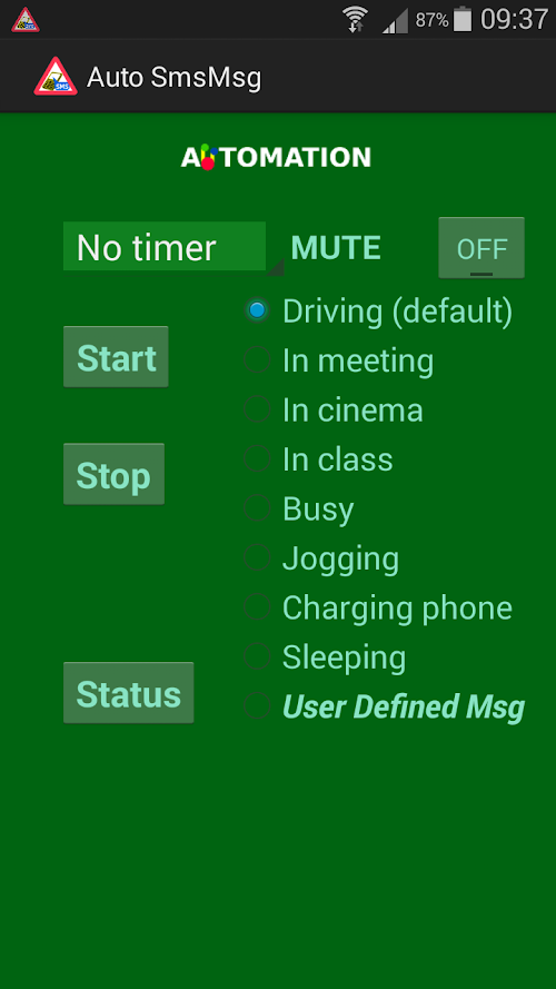 Android application All-in-one Auto SMS screenshort