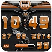 dragon digital clock orange