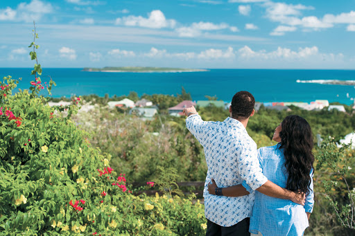 Tere-Moana-St-Martin - The view from Marigot on St. Maarten, one of the stops on your cruise through the Caribbean aboard Tere Moana.