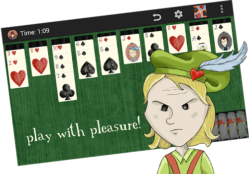 Android application Spider Solitaire without ads! screenshort